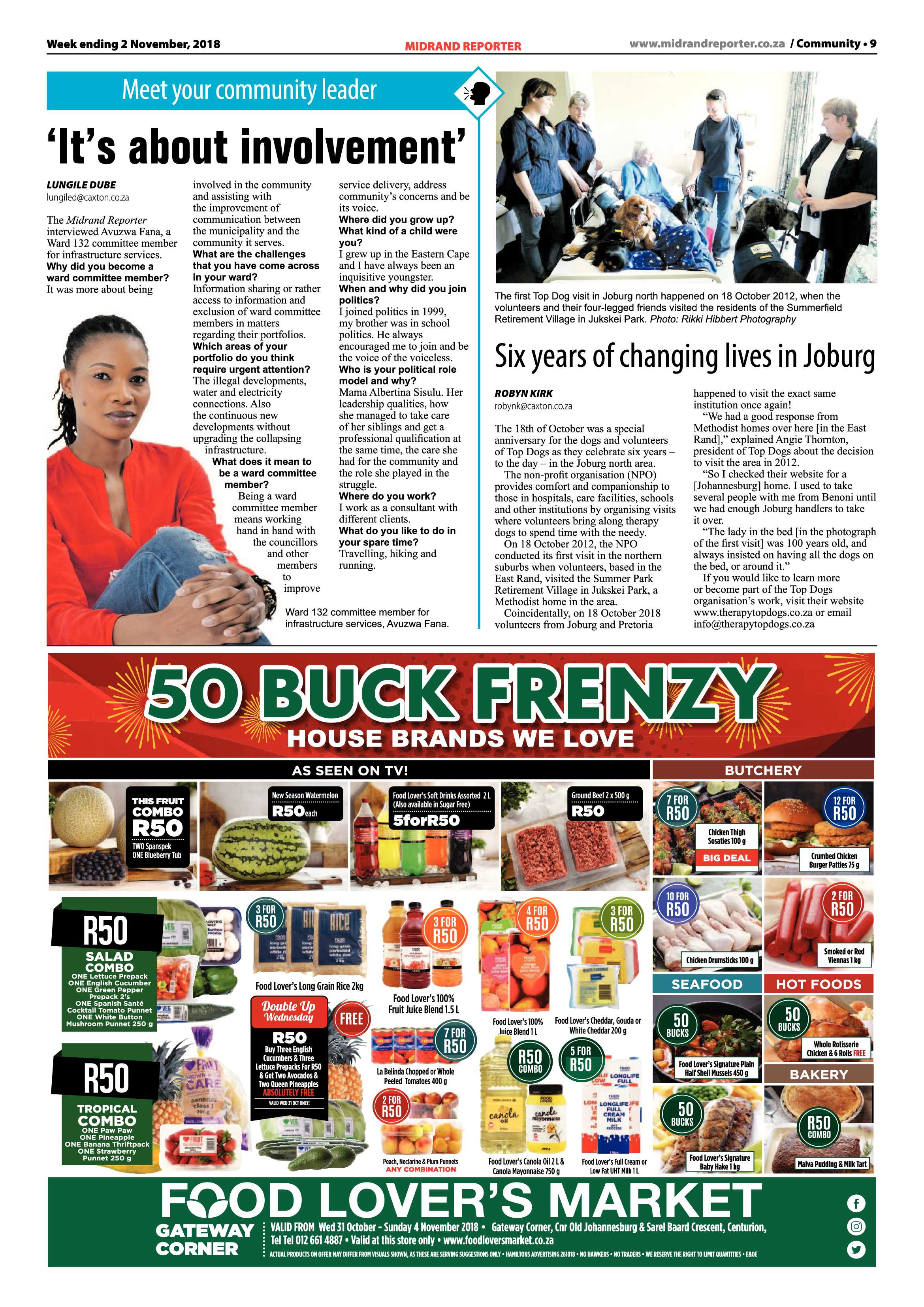 Midrand Reporter 2 November, 2018 page 9