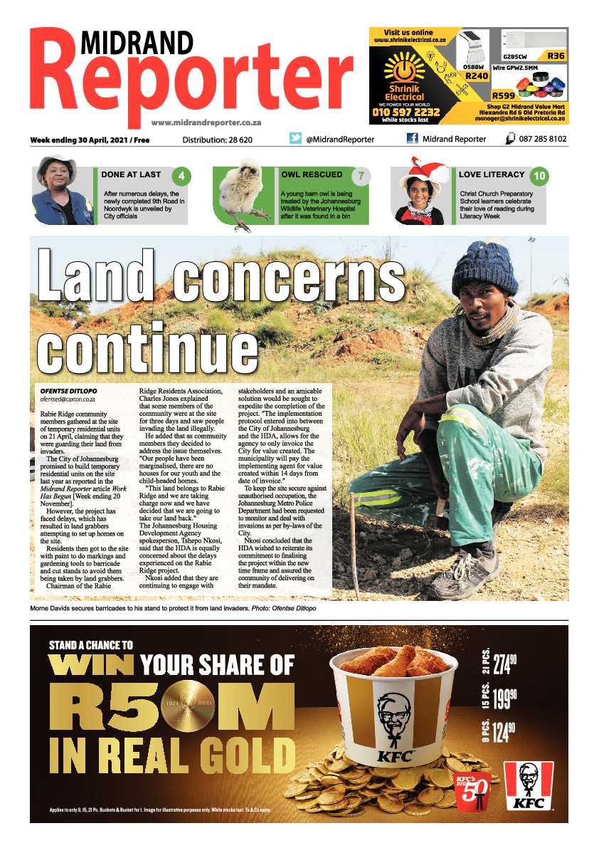 Midrand Reporter 30 April 2021 page 1