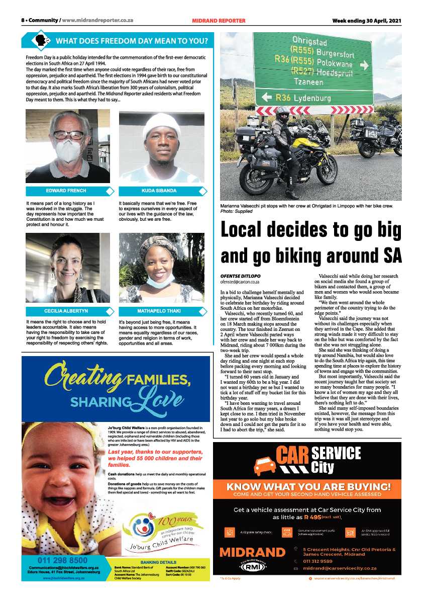 Midrand Reporter 30 April 2021 page 8