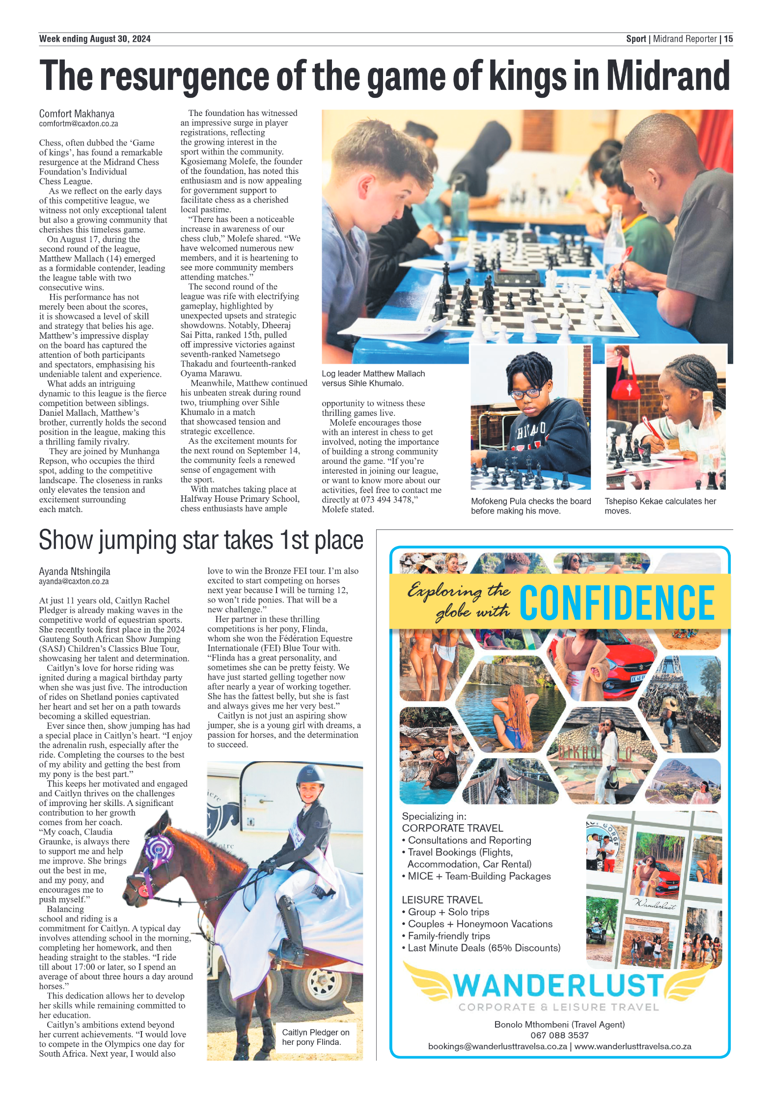 Midrand Reporter 30 August 2024 page 15