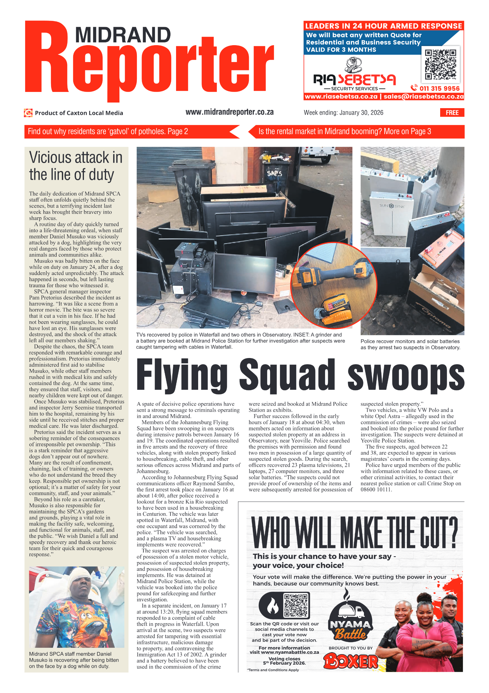 Midrand Reporter 30 January 2026 page 1