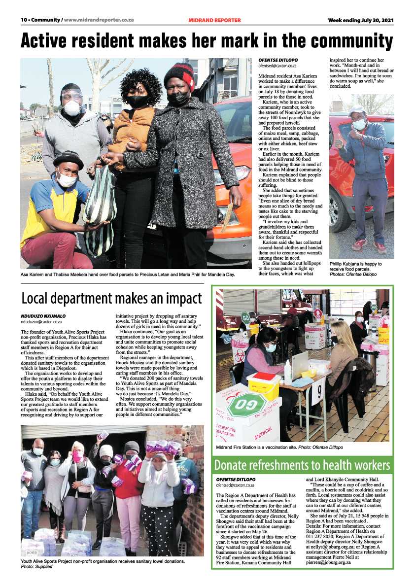 Midrand Reporter 30 July 2021 page 12