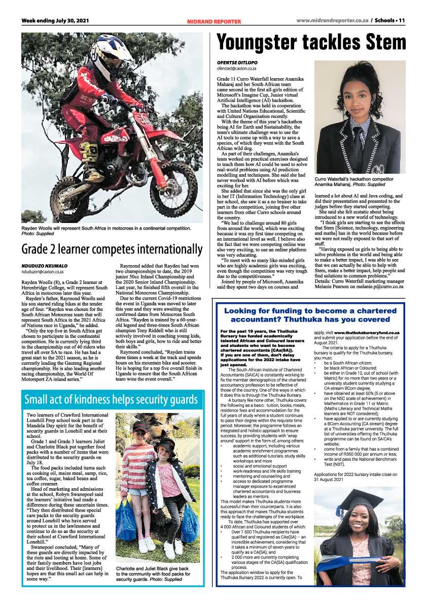 Midrand Reporter 30 July 2021 page 13