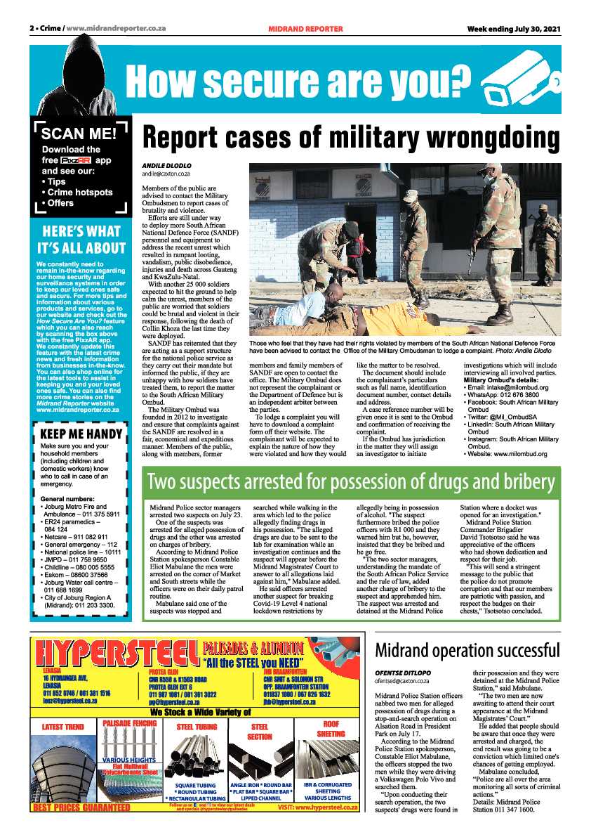 Midrand Reporter 30 July 2021 page 4