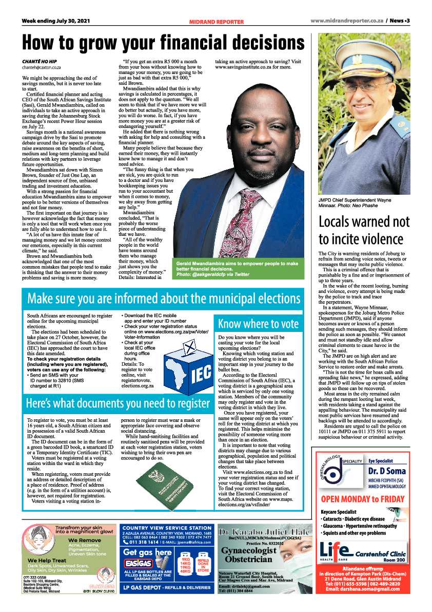 Midrand Reporter 30 July 2021 page 5