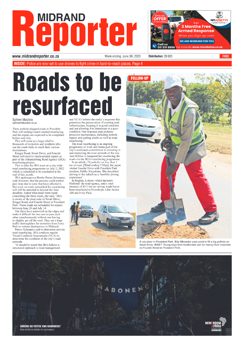 Midrand Reporter 30 June 2023 page 1