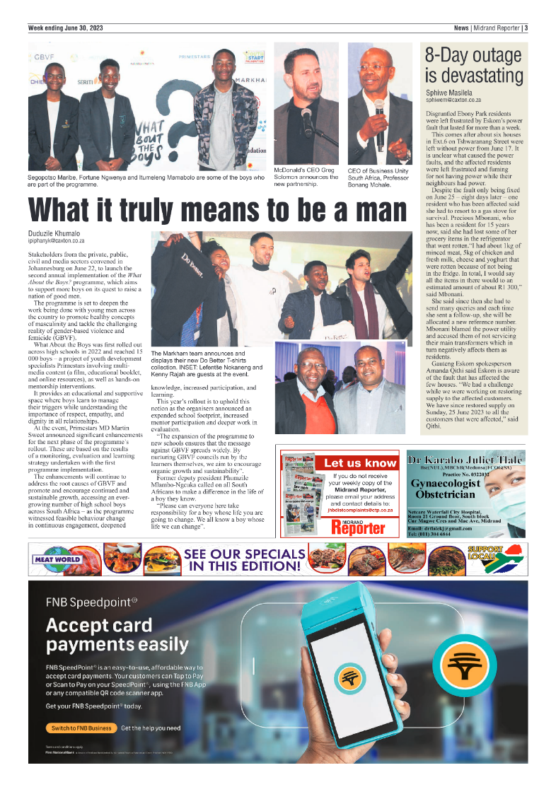 Midrand Reporter 30 June 2023 page 3