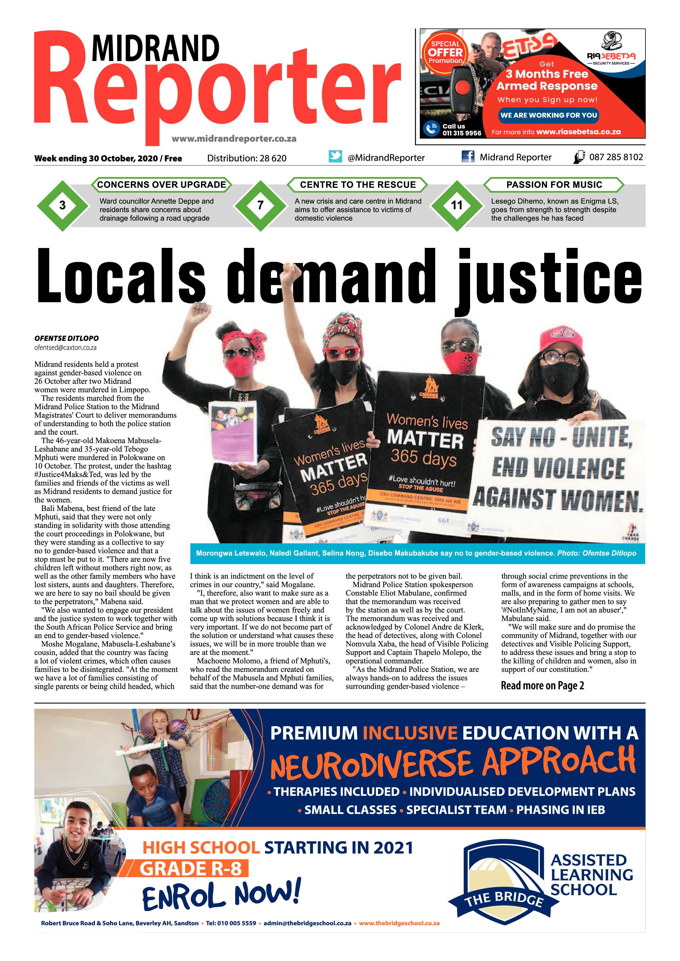 Midrand Reporter 31 October 2020 page 1