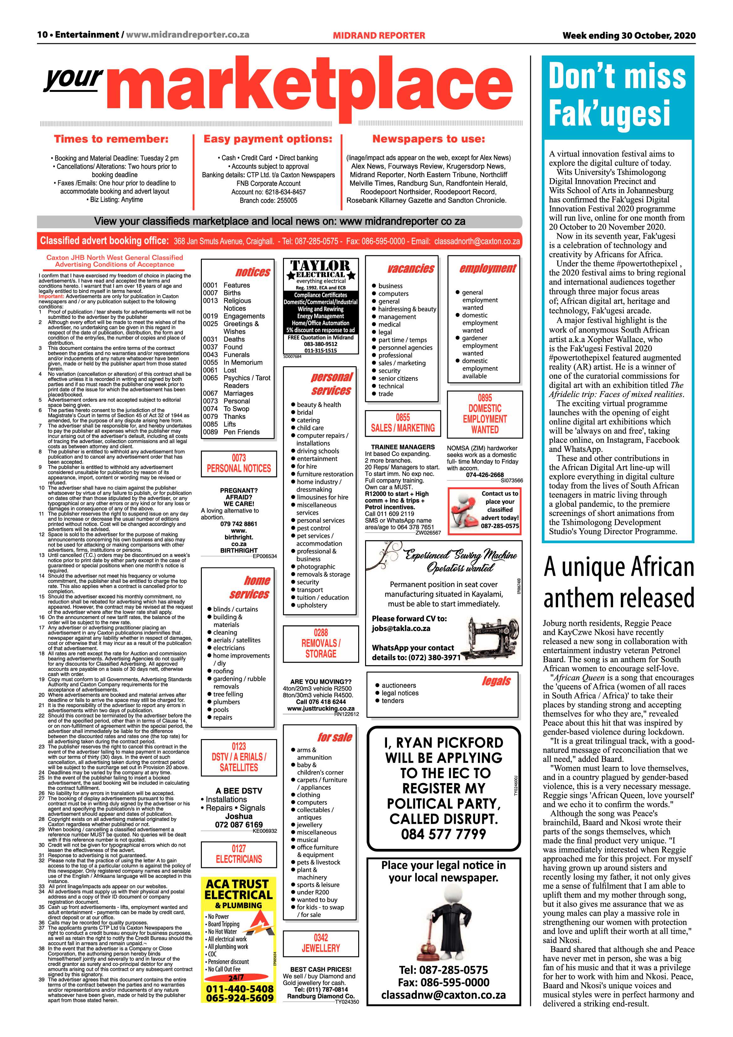 Midrand Reporter 31 October 2020 page 10