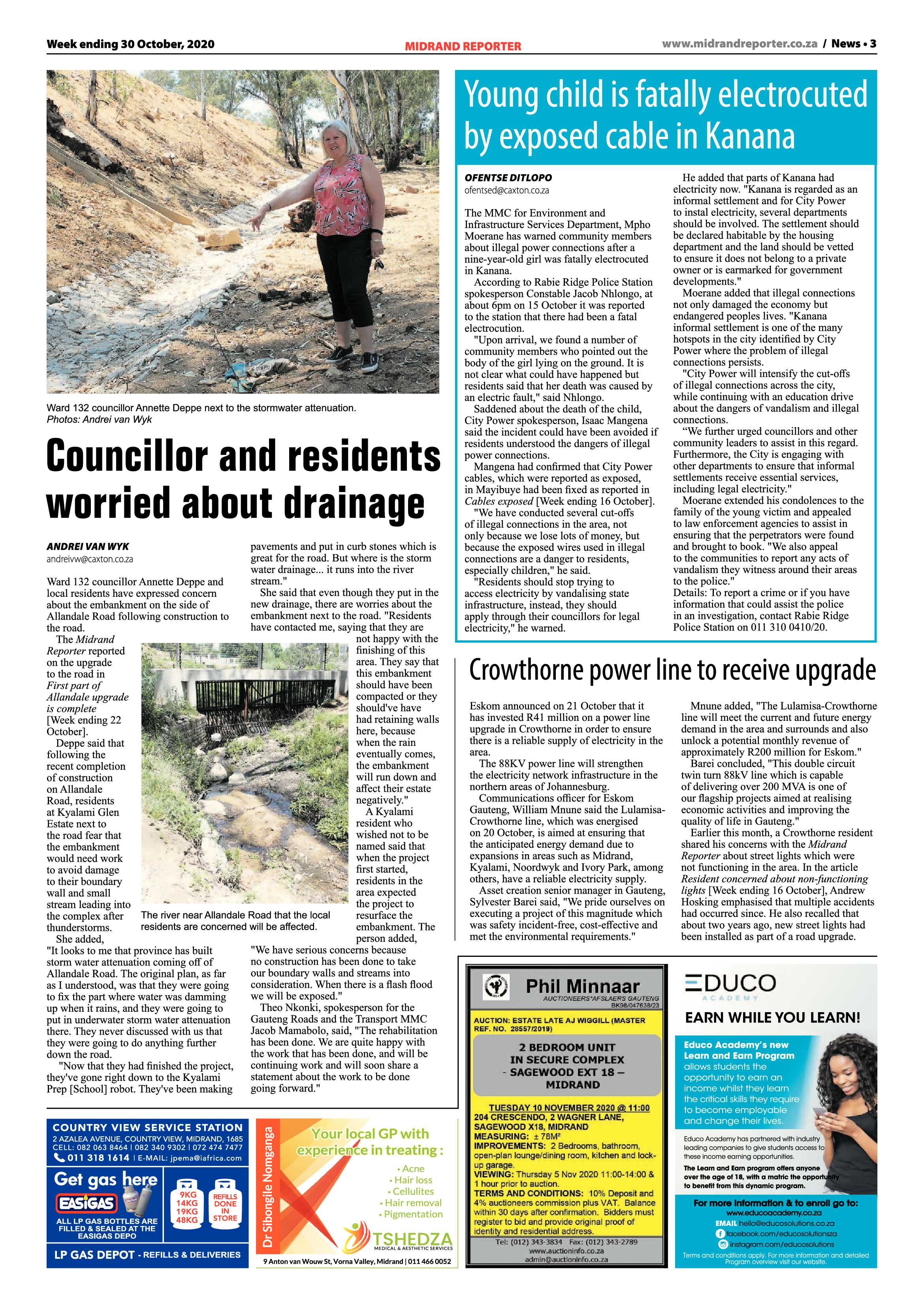 Midrand Reporter 31 October 2020 page 3