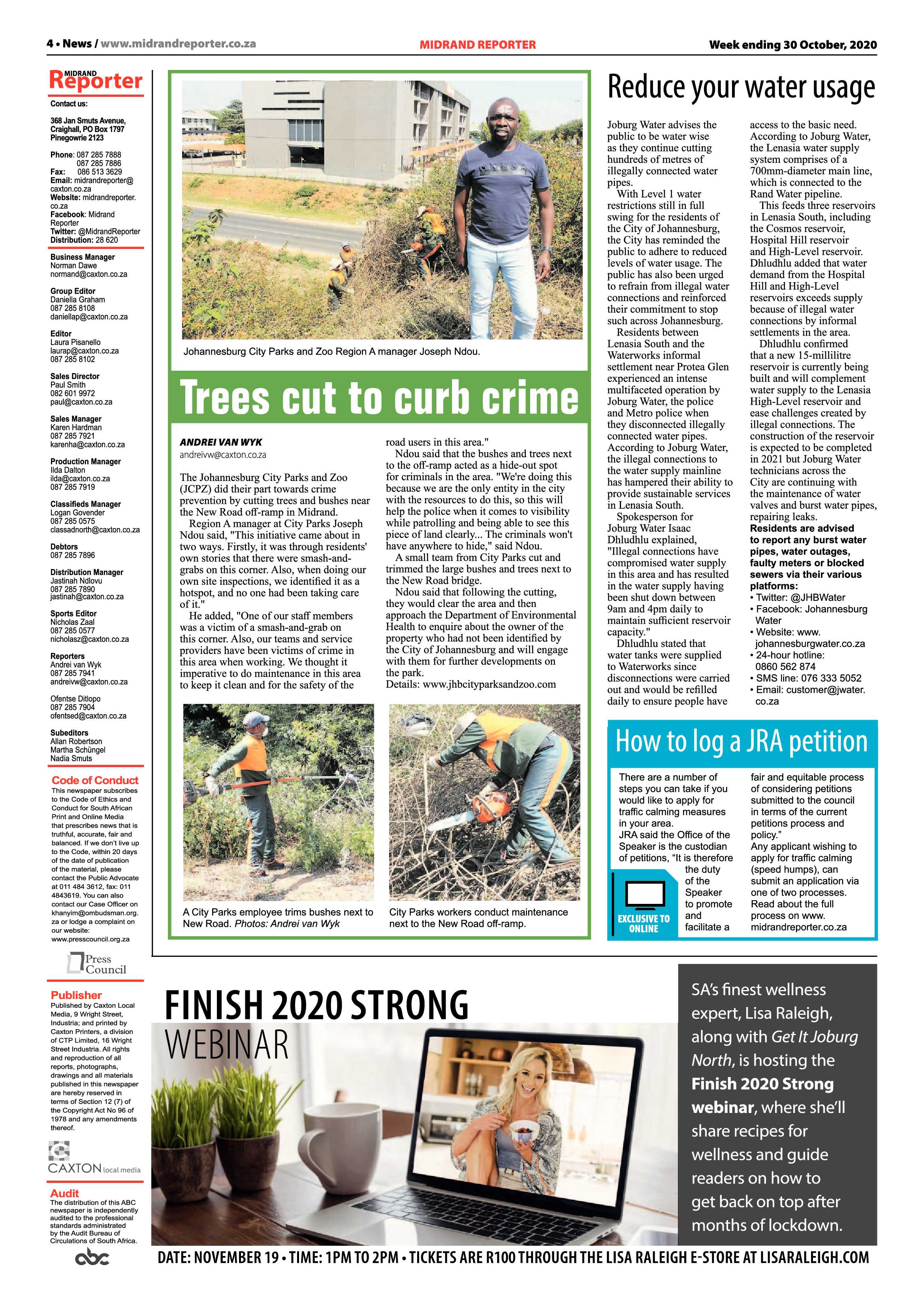 Midrand Reporter 31 October 2020 page 4