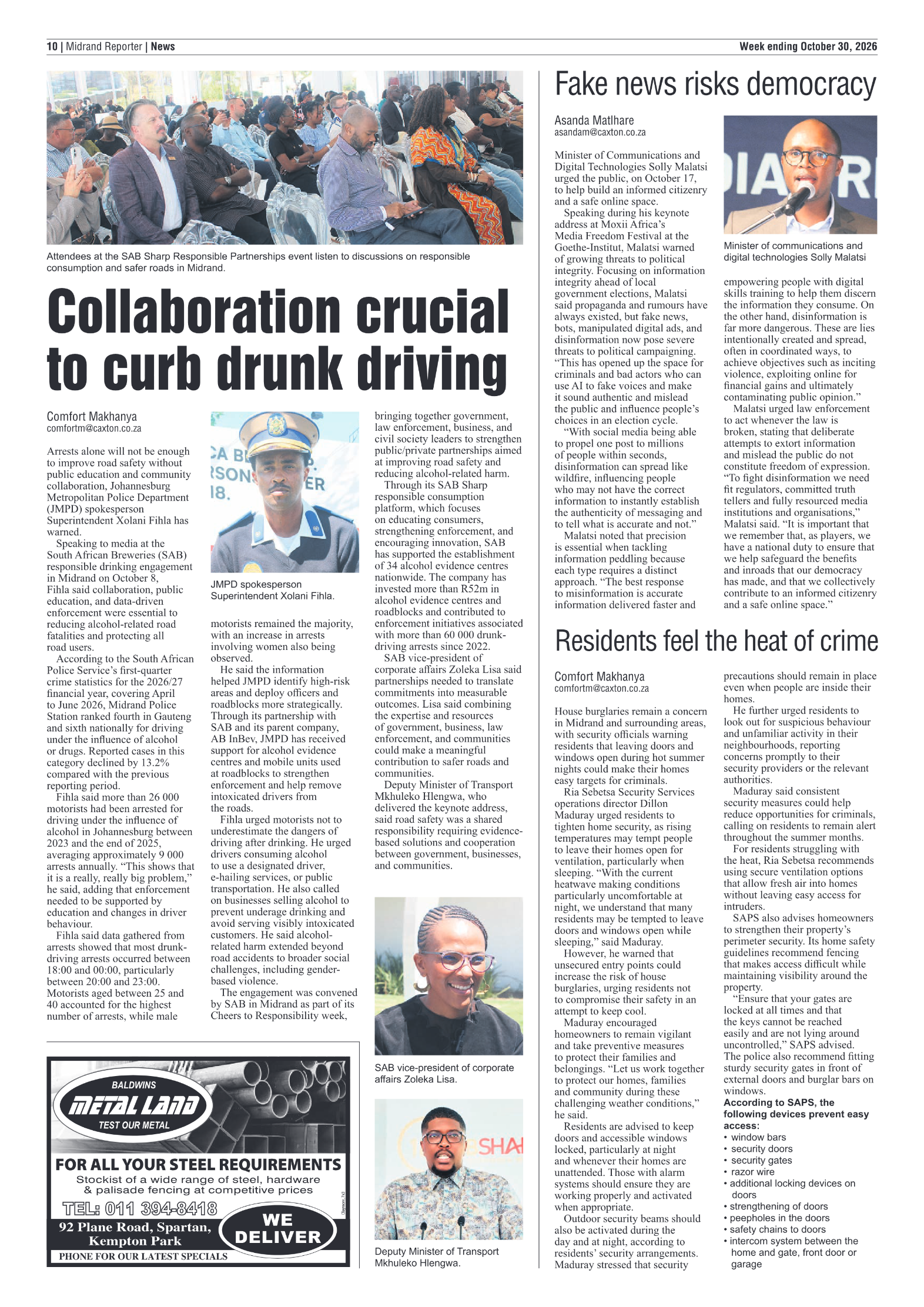Midrand Reporter 30 October 2026 page 10