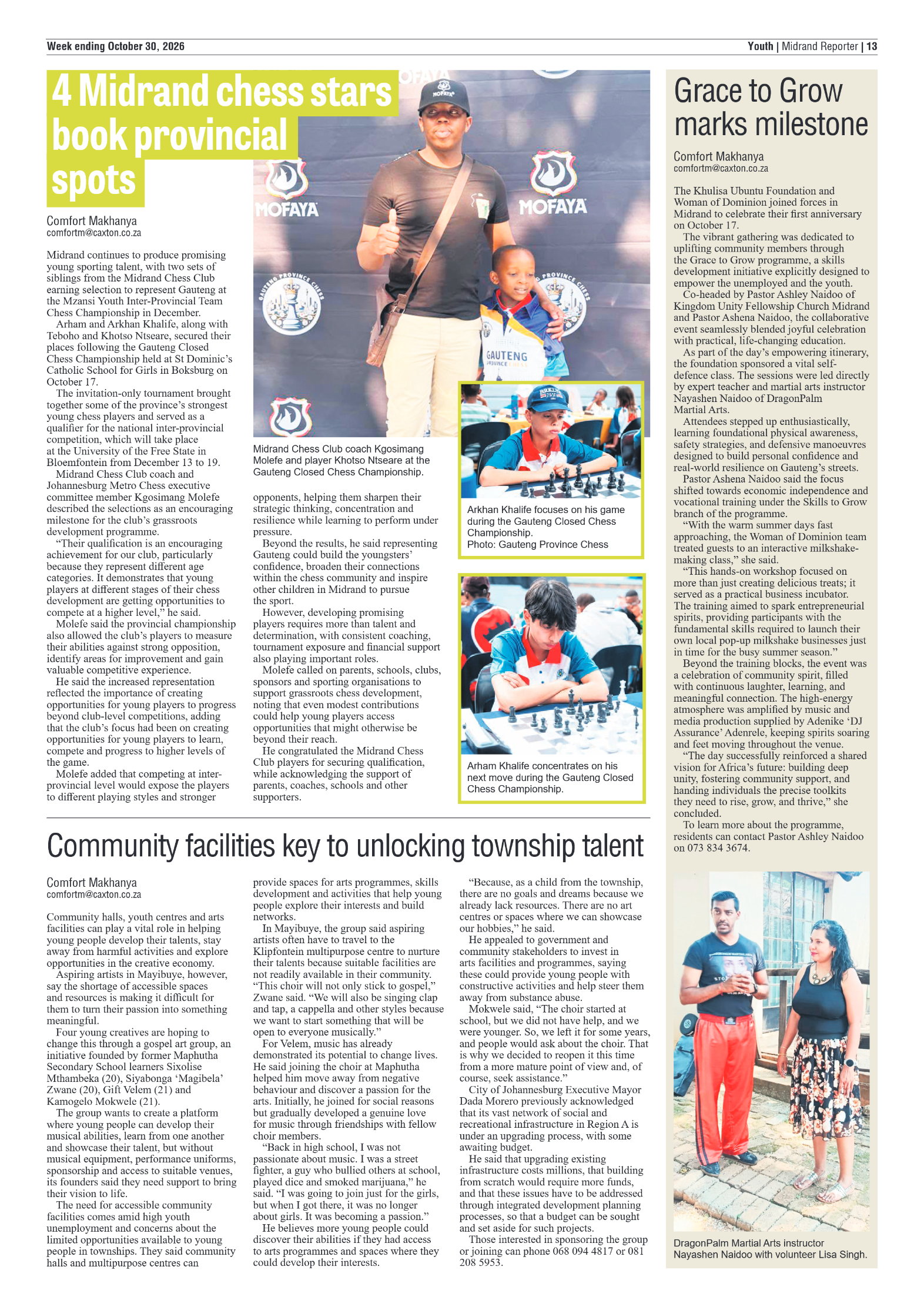 Midrand Reporter 30 October 2026 page 13
