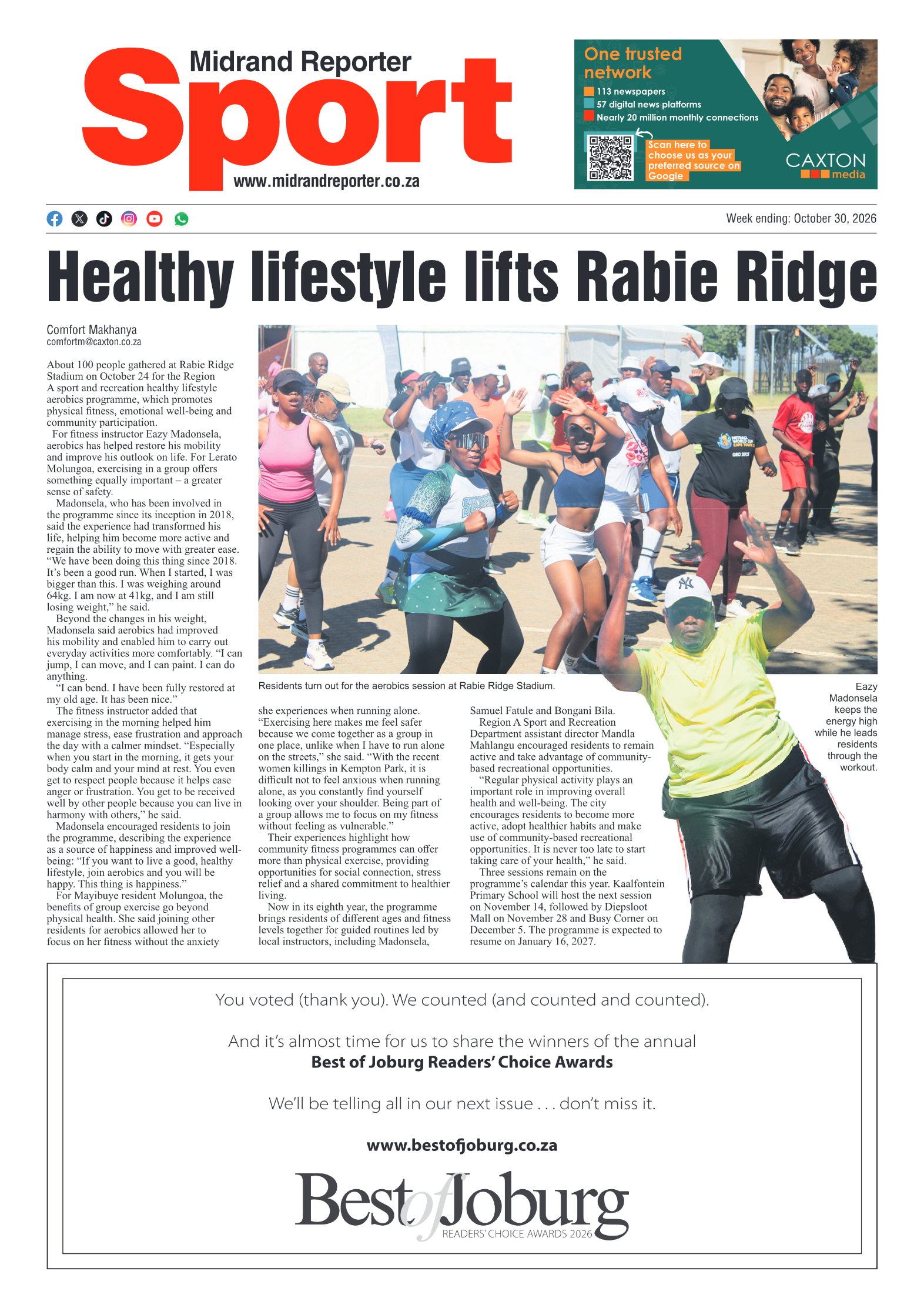 Midrand Reporter 30 October 2026 page 16
