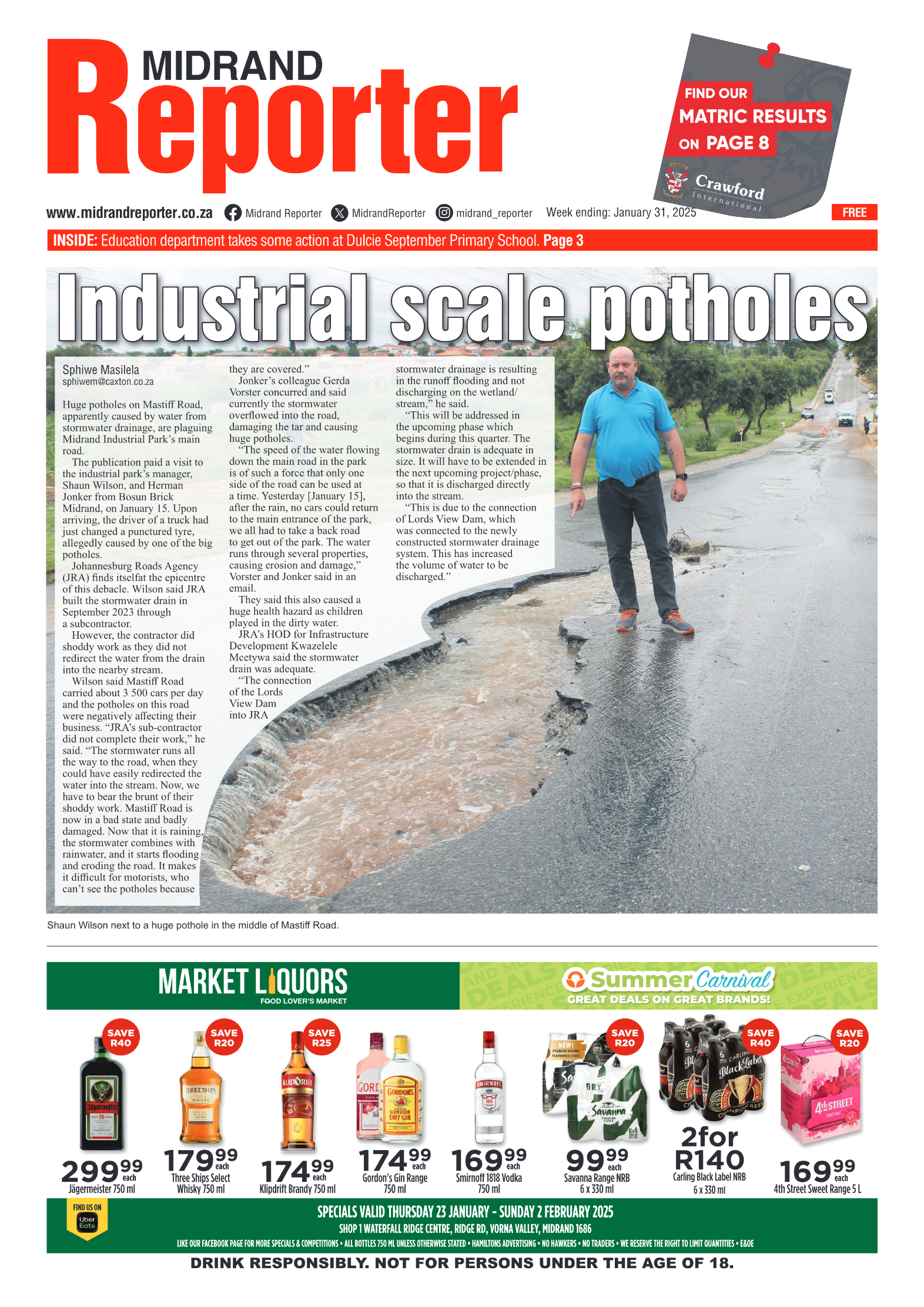 Midrand Reporter 31 January 2025 page 1