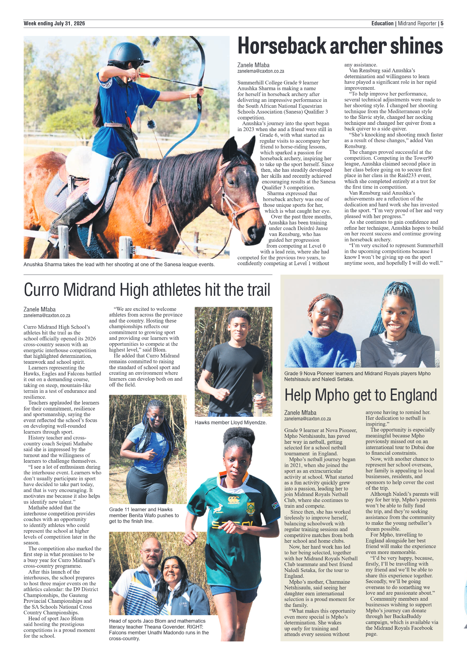 Midrand Reporter 31 July 2026 page 17