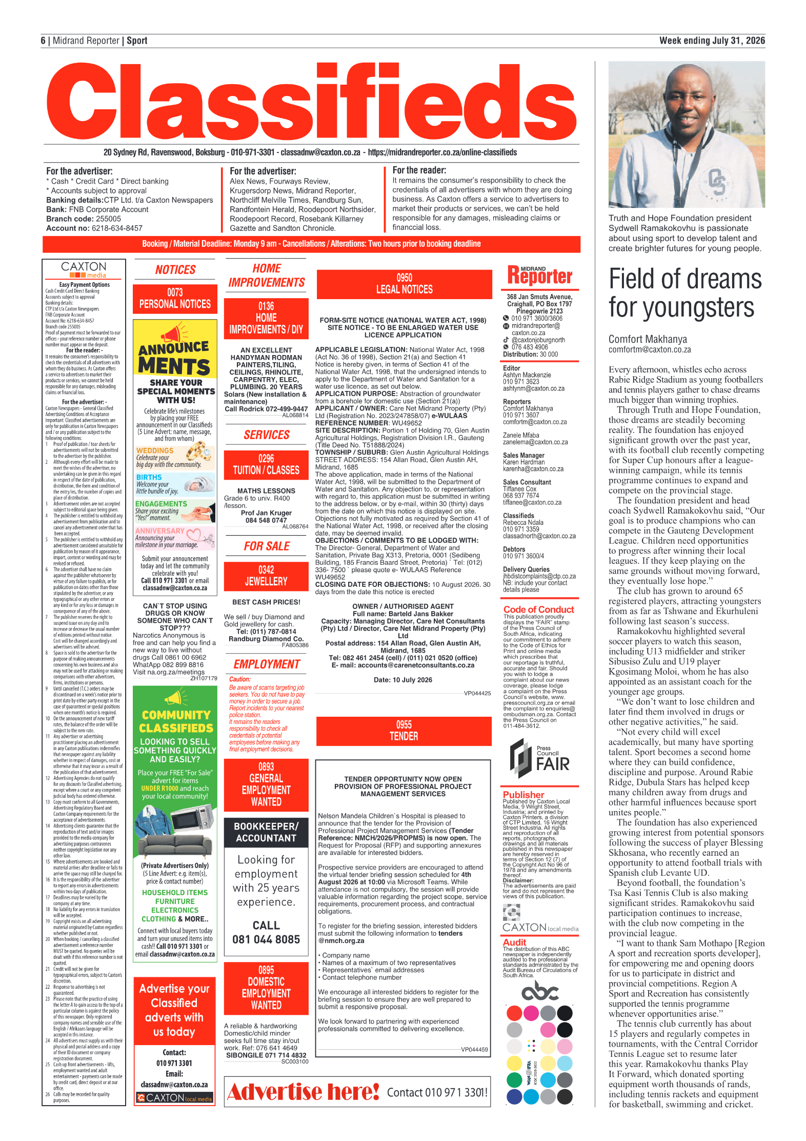 Midrand Reporter 31 July 2026 page 18