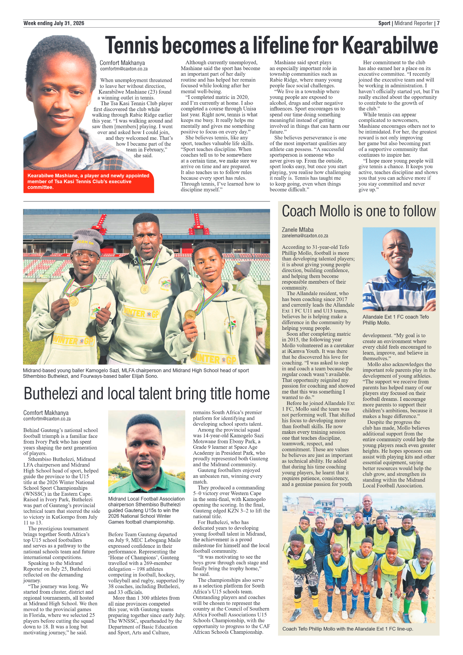 Midrand Reporter 31 July 2026 page 19