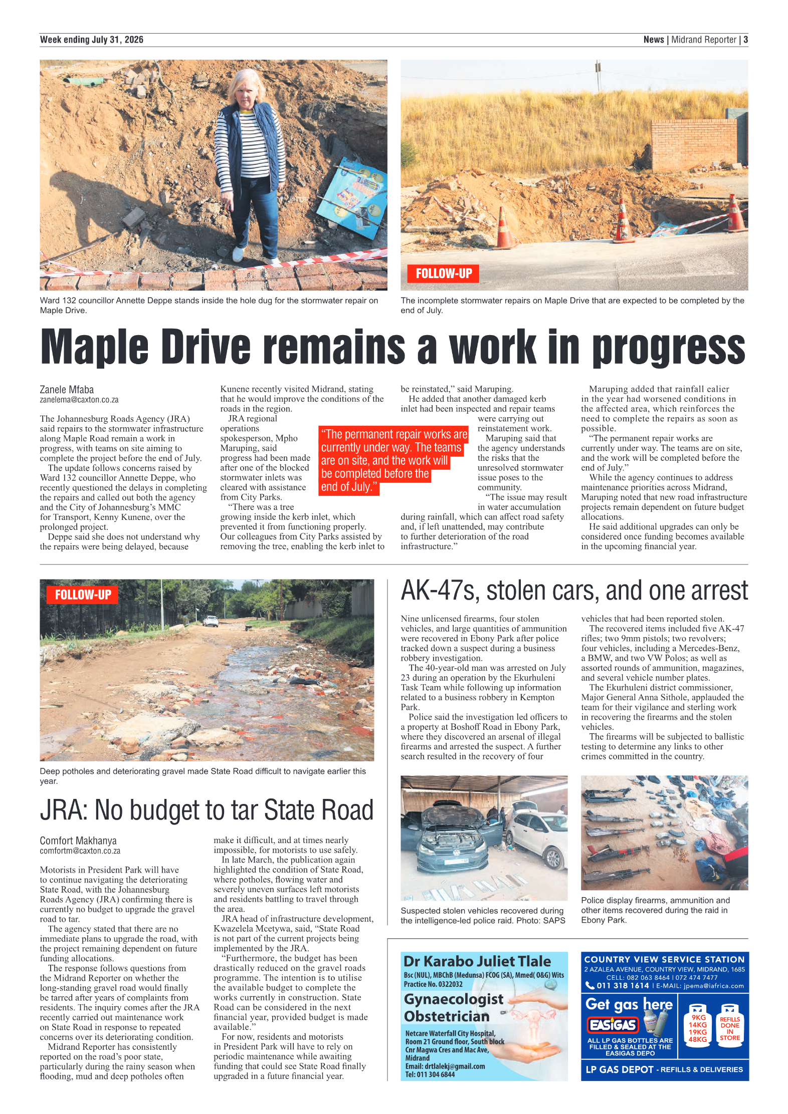 Midrand Reporter 31 July 2026 page 3