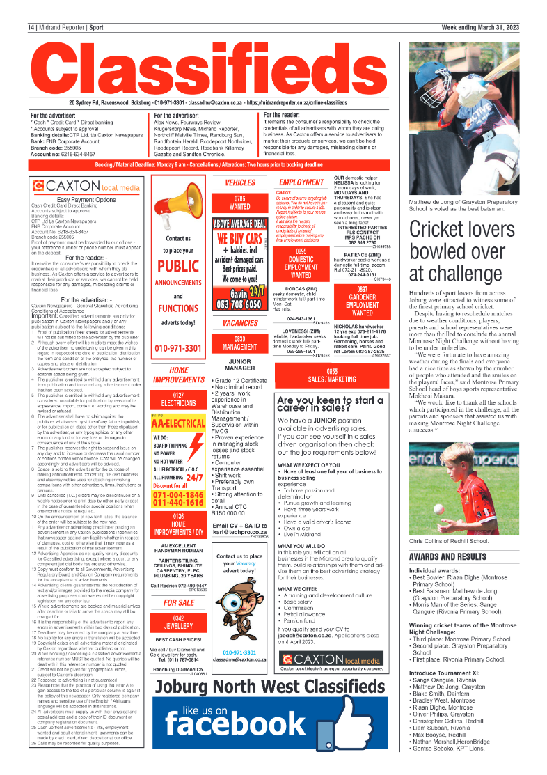 Midrand Reporter 31 March 2023 page 14