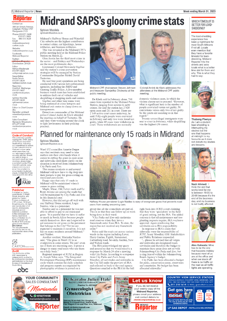 Midrand Reporter 31 March 2023 page 2