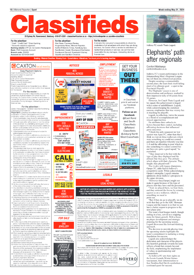 Midrand Reporter 31 May 2024 page 10