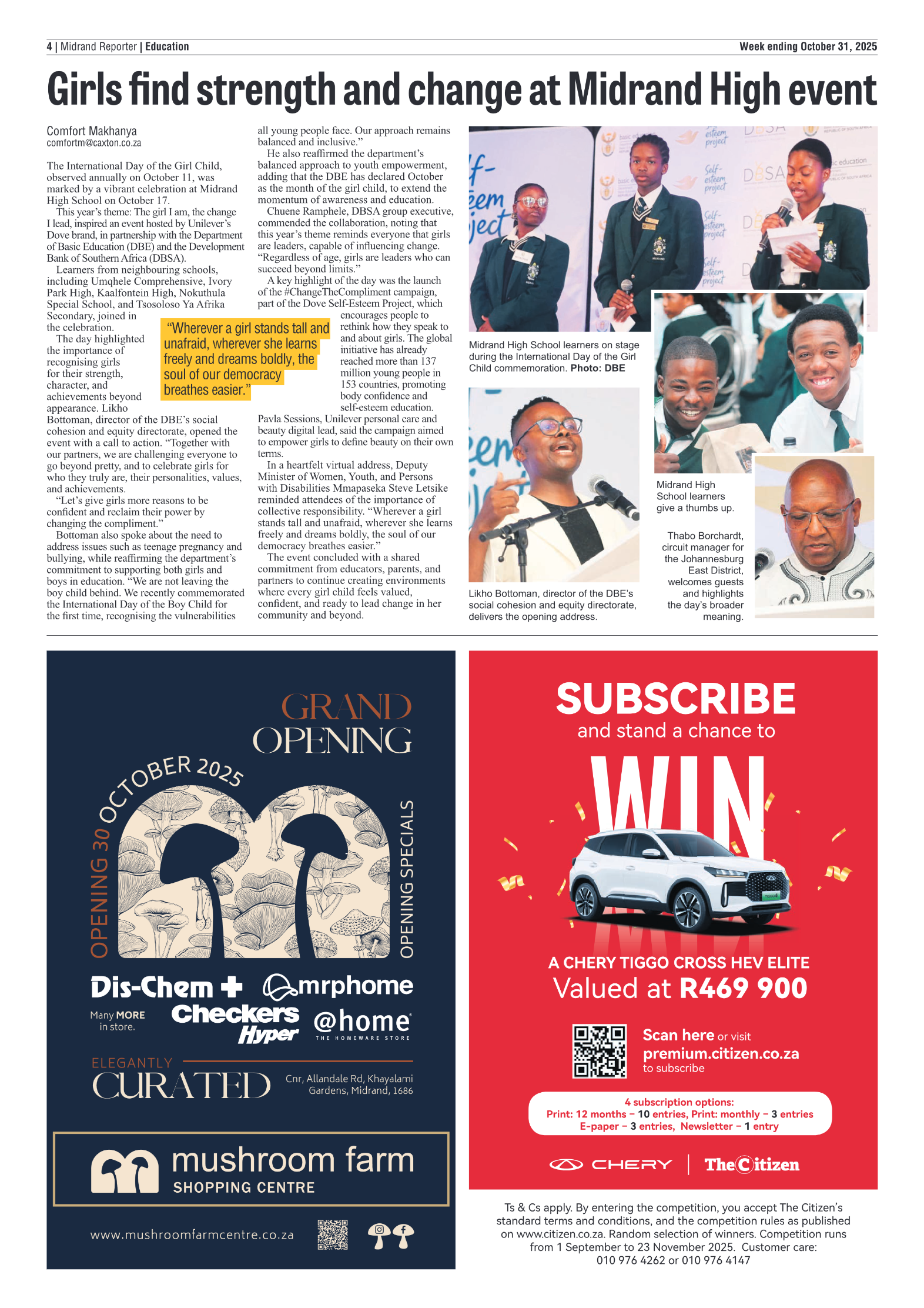 Midrand Reporter 31 October 2025 page 4