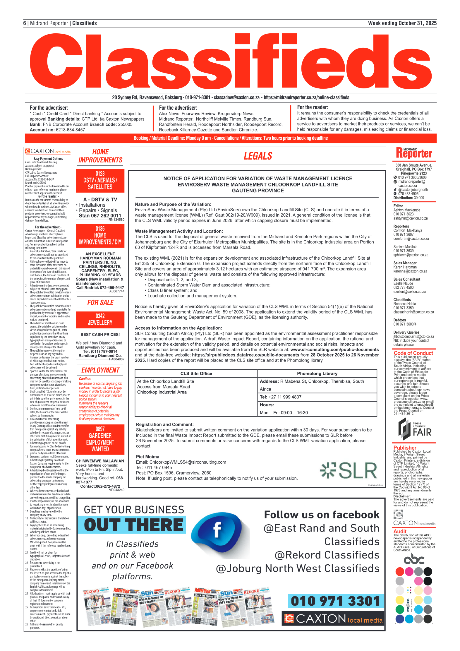 Midrand Reporter 31 October 2025 page 6