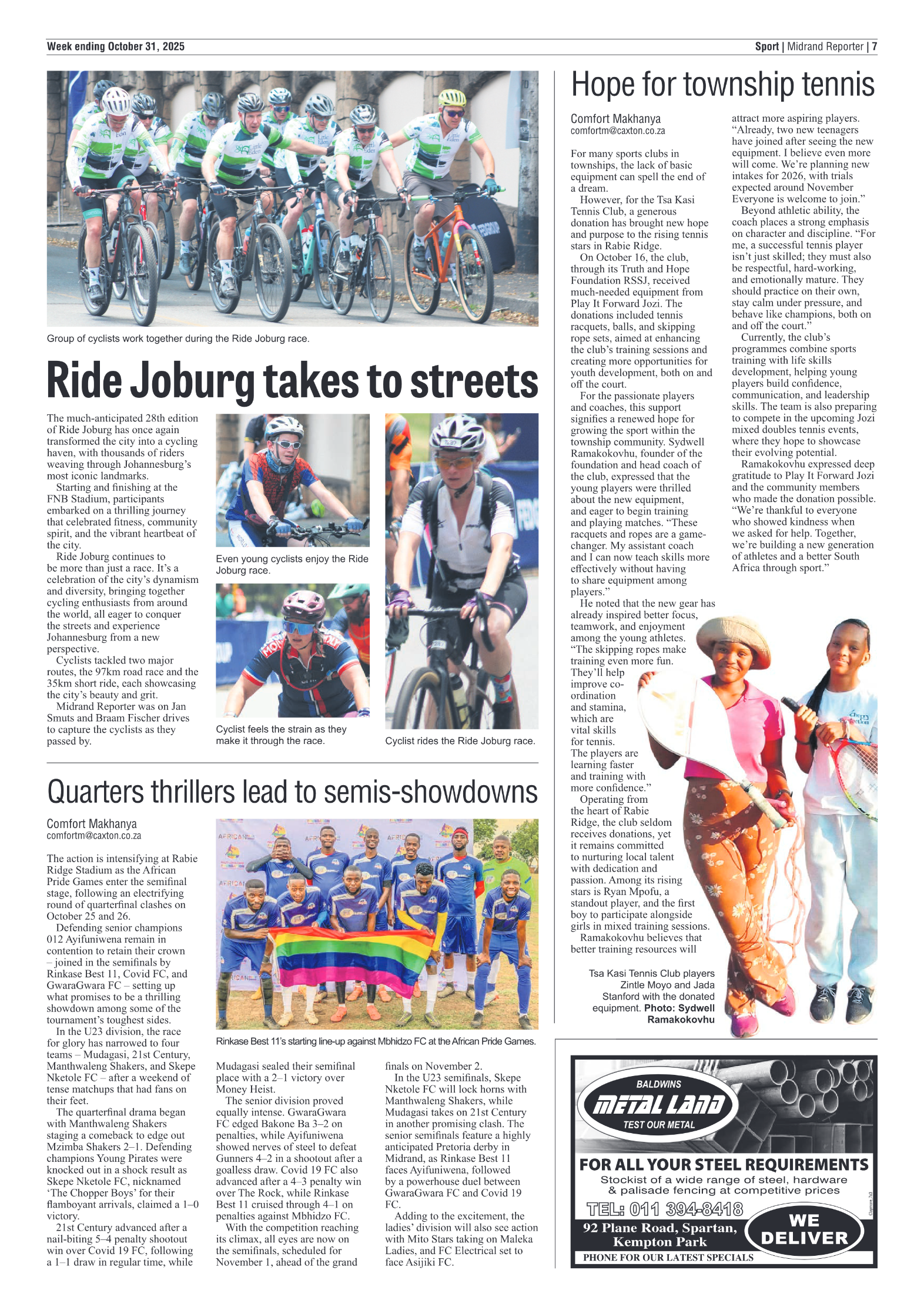 Midrand Reporter 31 October 2025 page 7