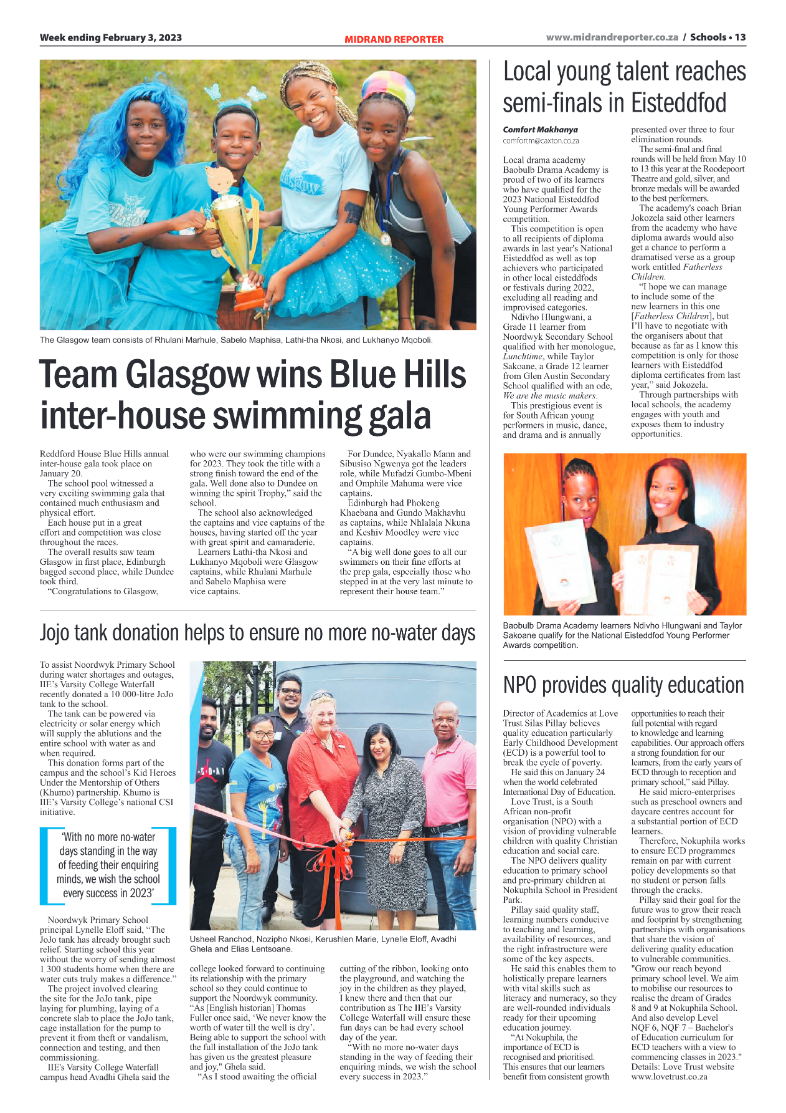 Midrand Reporter 3 Feb 2023 page 13