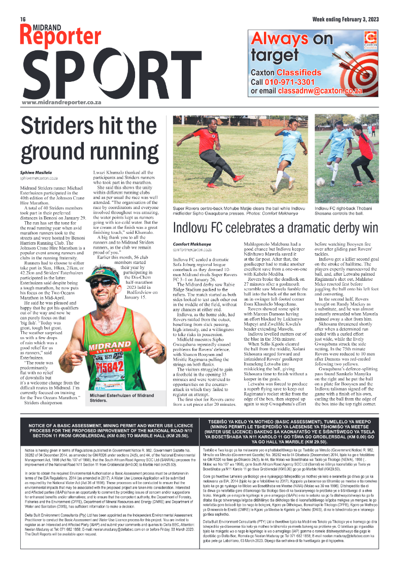 Midrand Reporter 3 Feb 2023 page 16