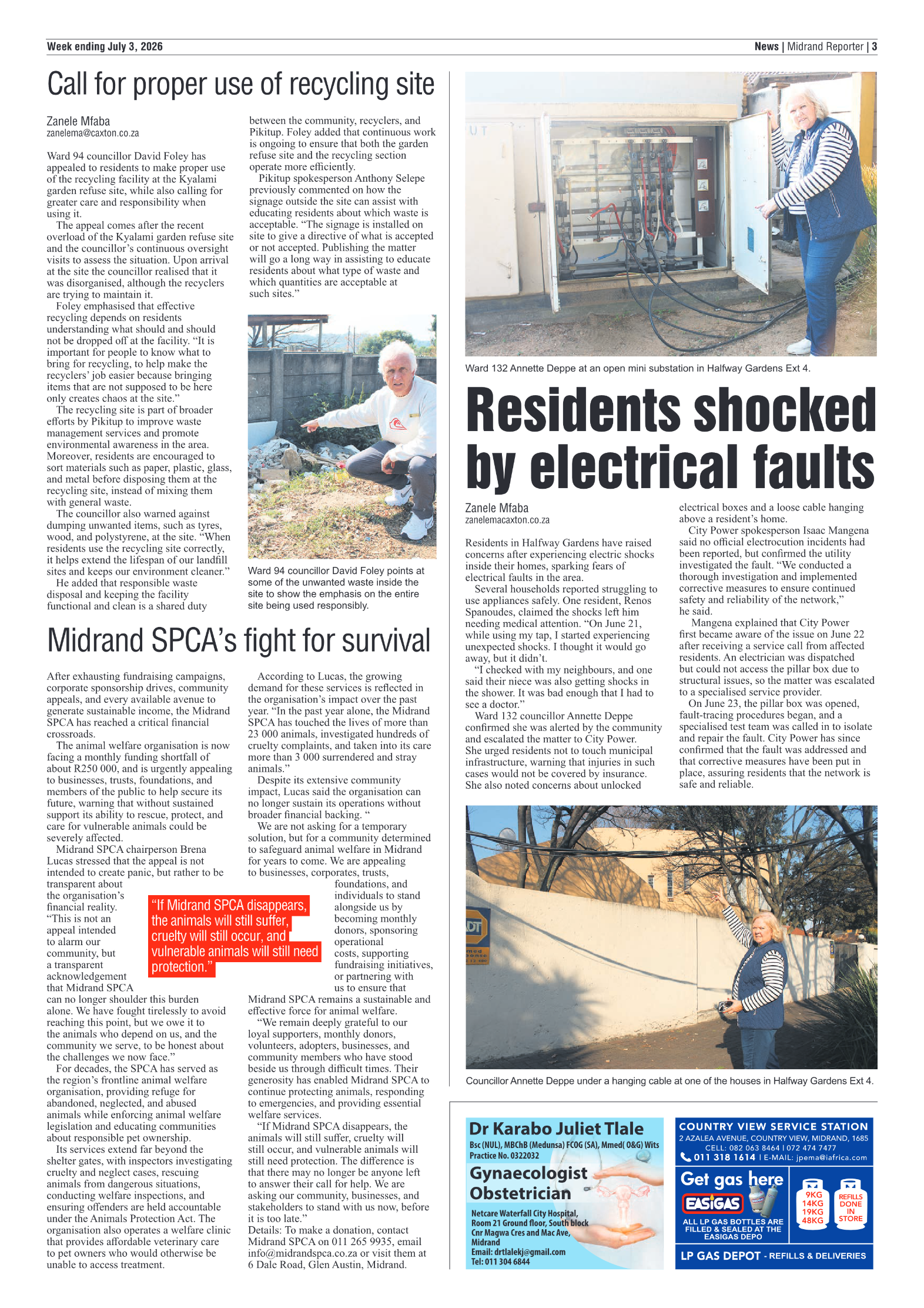 Midrand Reporter 3 July 2026 page 3