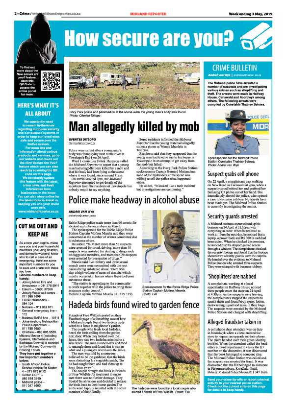 Midrand Reporter 3 May, 2019 page 2