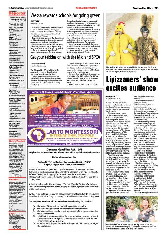 Midrand Reporter 3 May, 2019 page 4