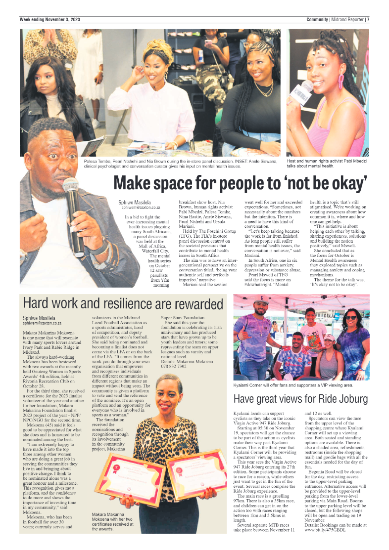 Midrand Reporter 3 November 2023 page 15