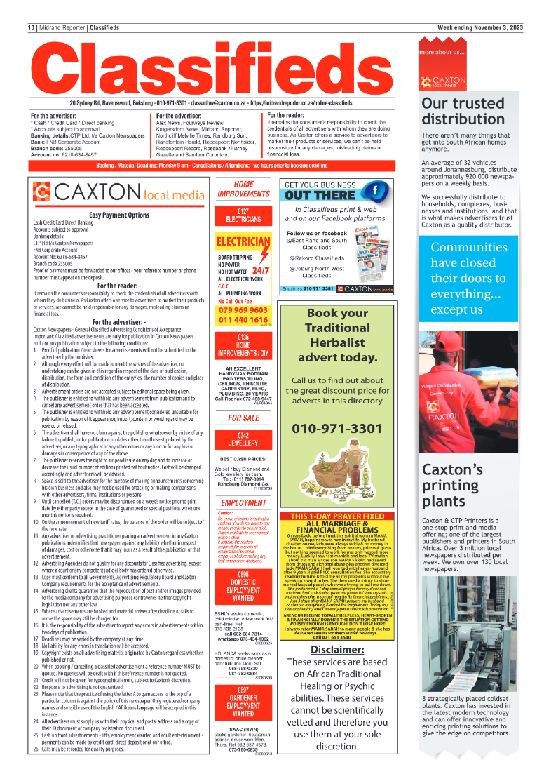 Midrand Reporter 3 November 2023 page 18