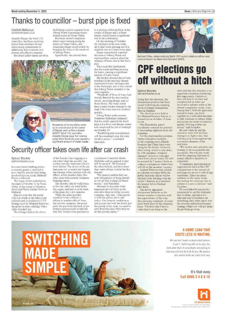 Midrand Reporter 3 November 2023 page 3
