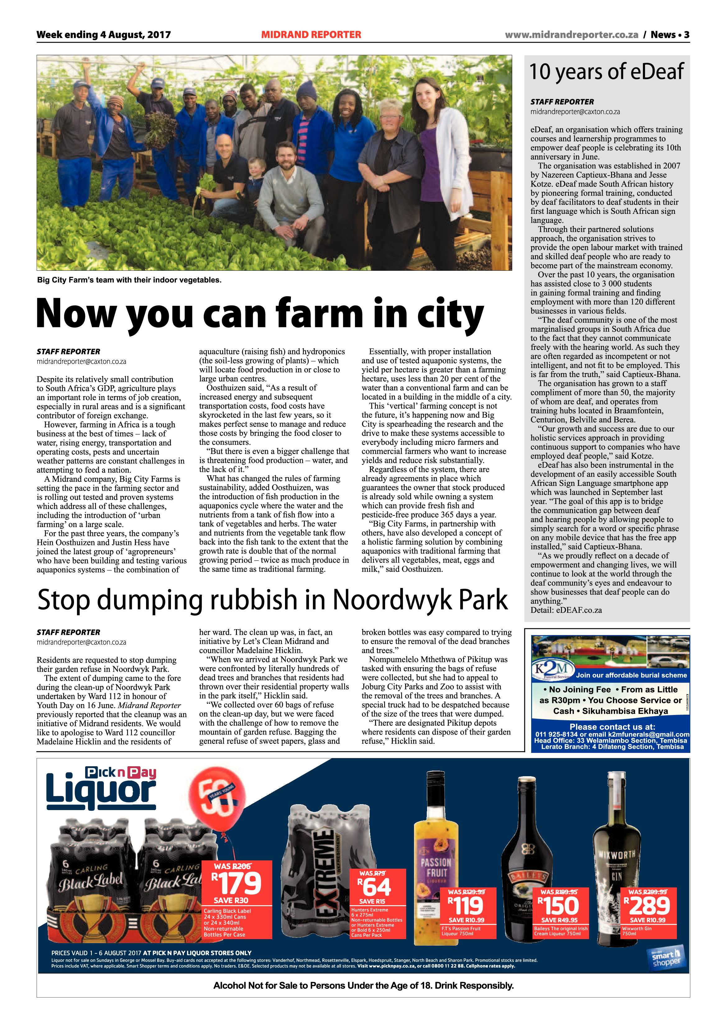 Midrand Reporter 4 August 2017 page 3