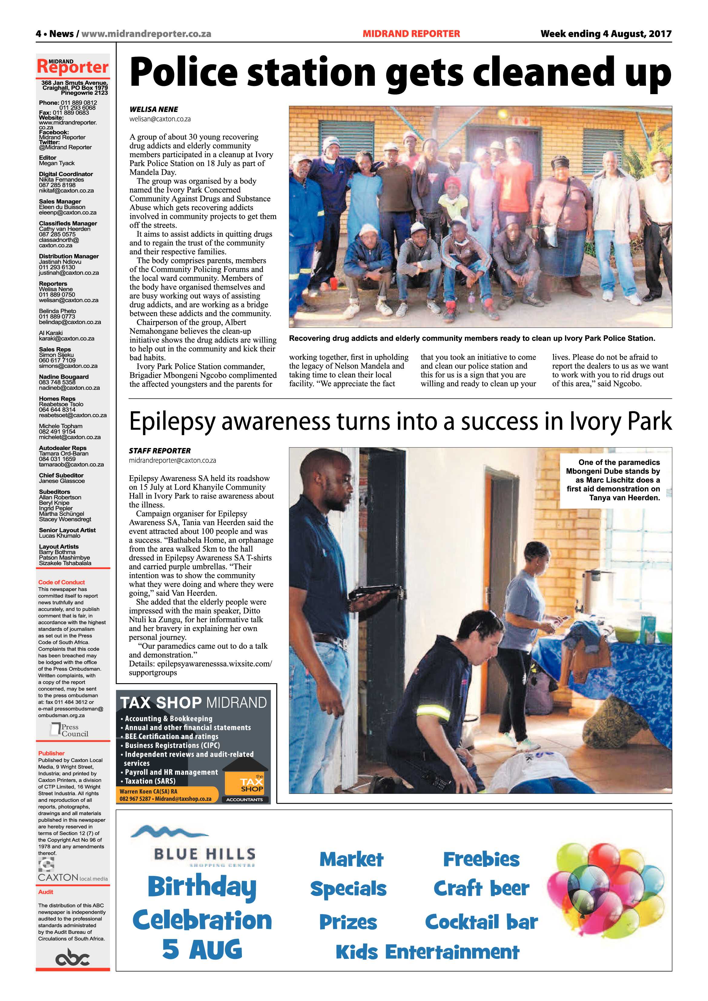 Midrand Reporter 4 August 2017 page 4