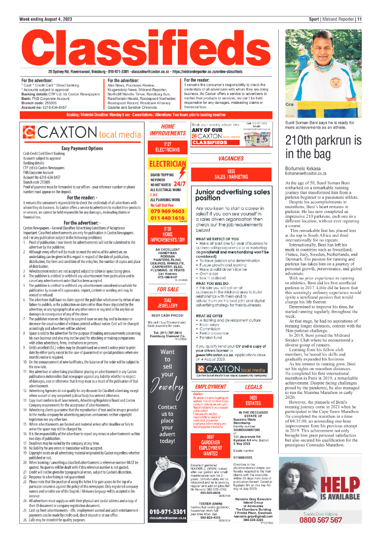 Midrand Reporter 4 August 2023 page 19