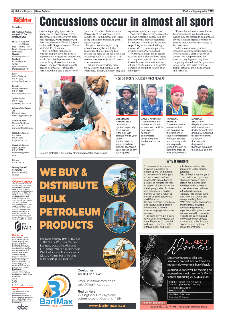 Midrand Reporter 4 August 2023 page 4