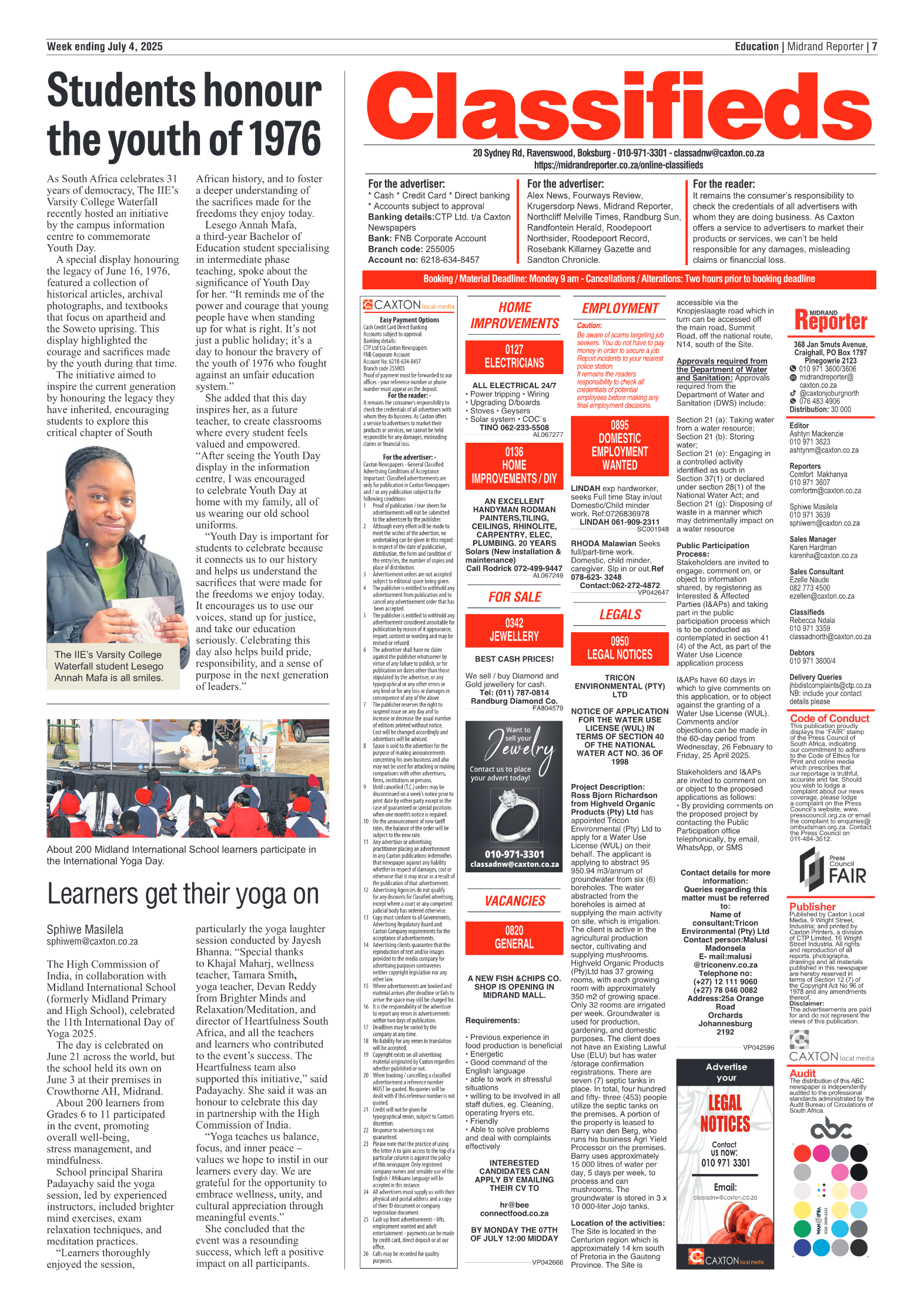 Midrand Reporter 4 July 2025 page 7