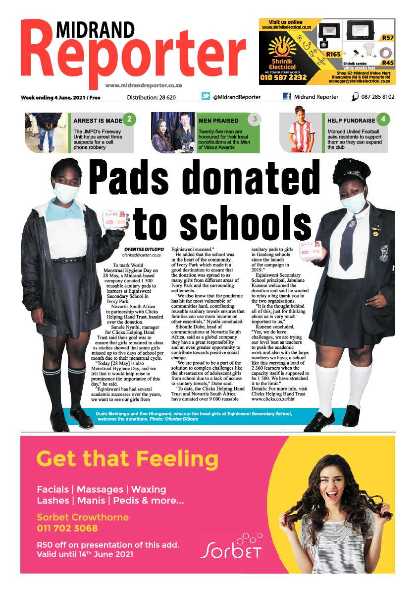 Midrand Reporter 4 June 2021 page 1