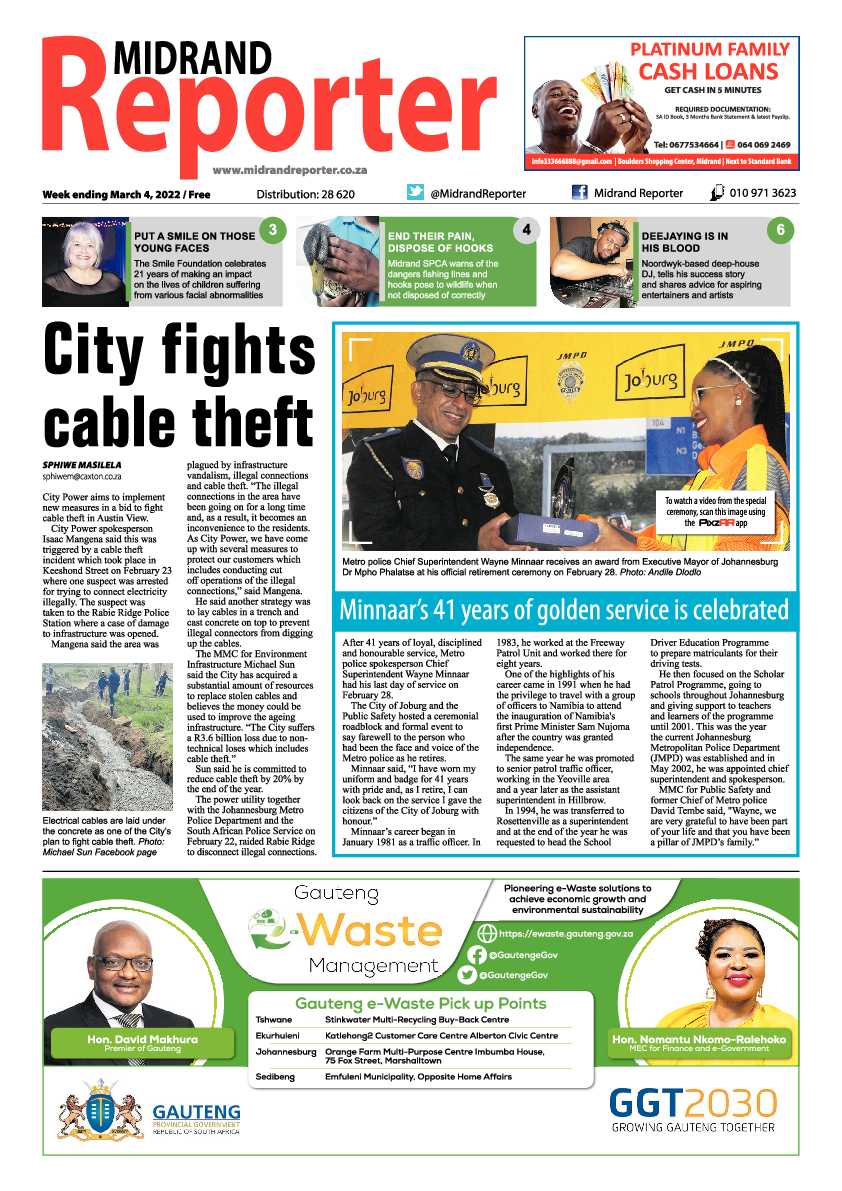 Midrand Reporter 4 March 2022 page 1