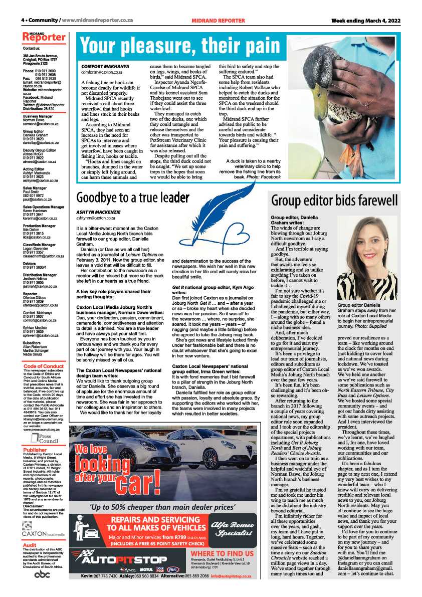 Midrand Reporter 4 March 2022 page 4