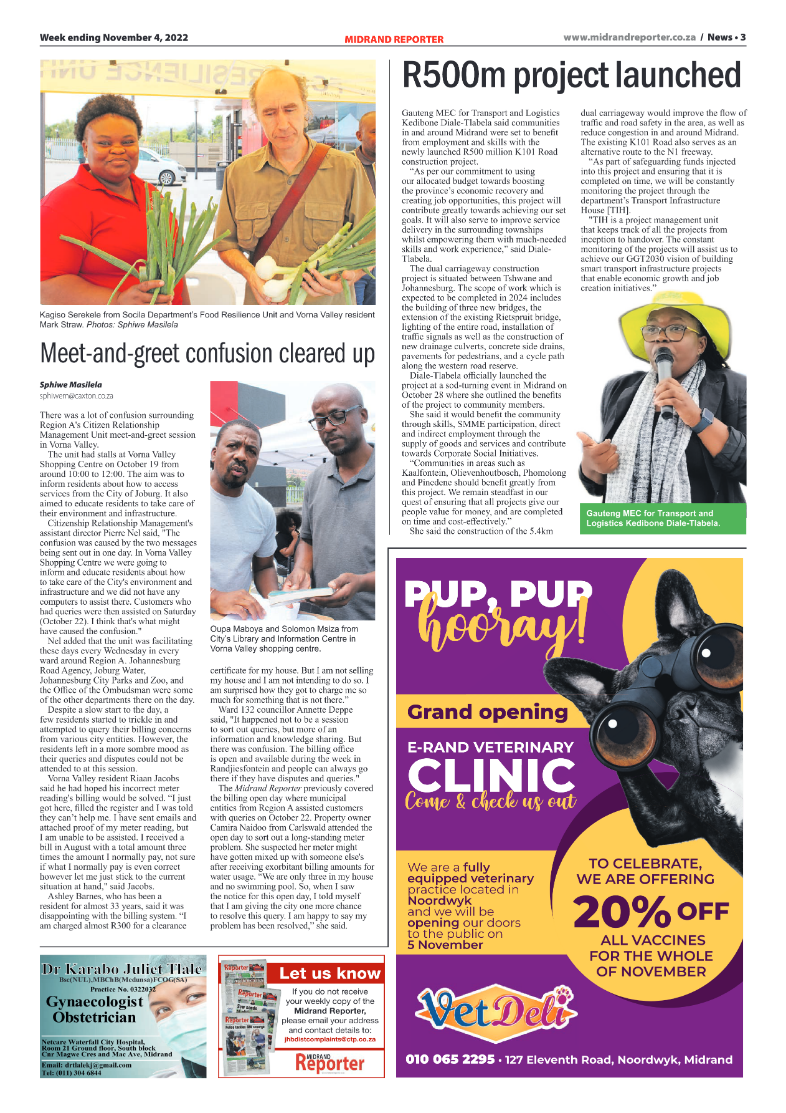 Midrand Reporter 4 November 2022 page 3