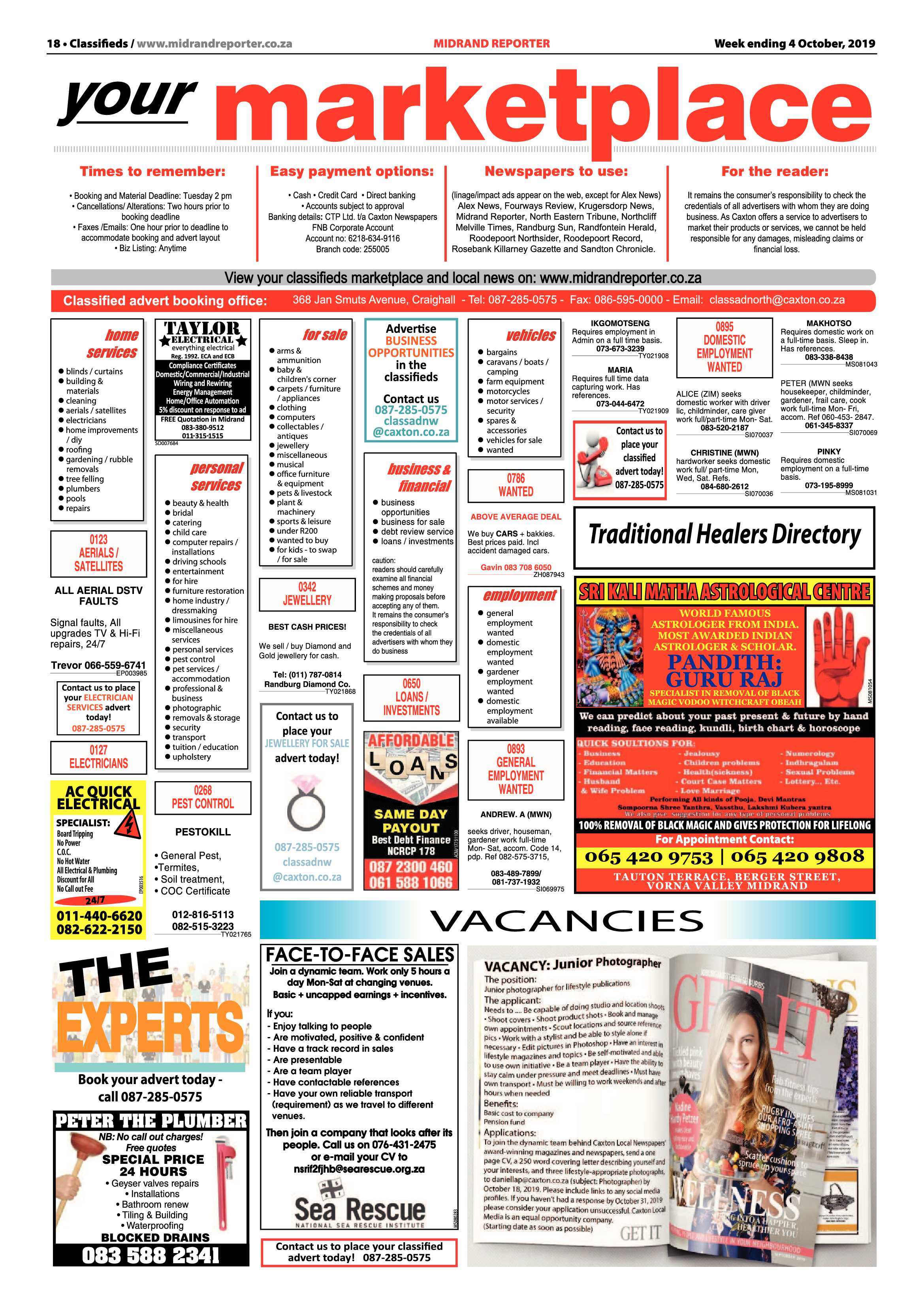 Midrand Reporter 4 October, 2019 page 18