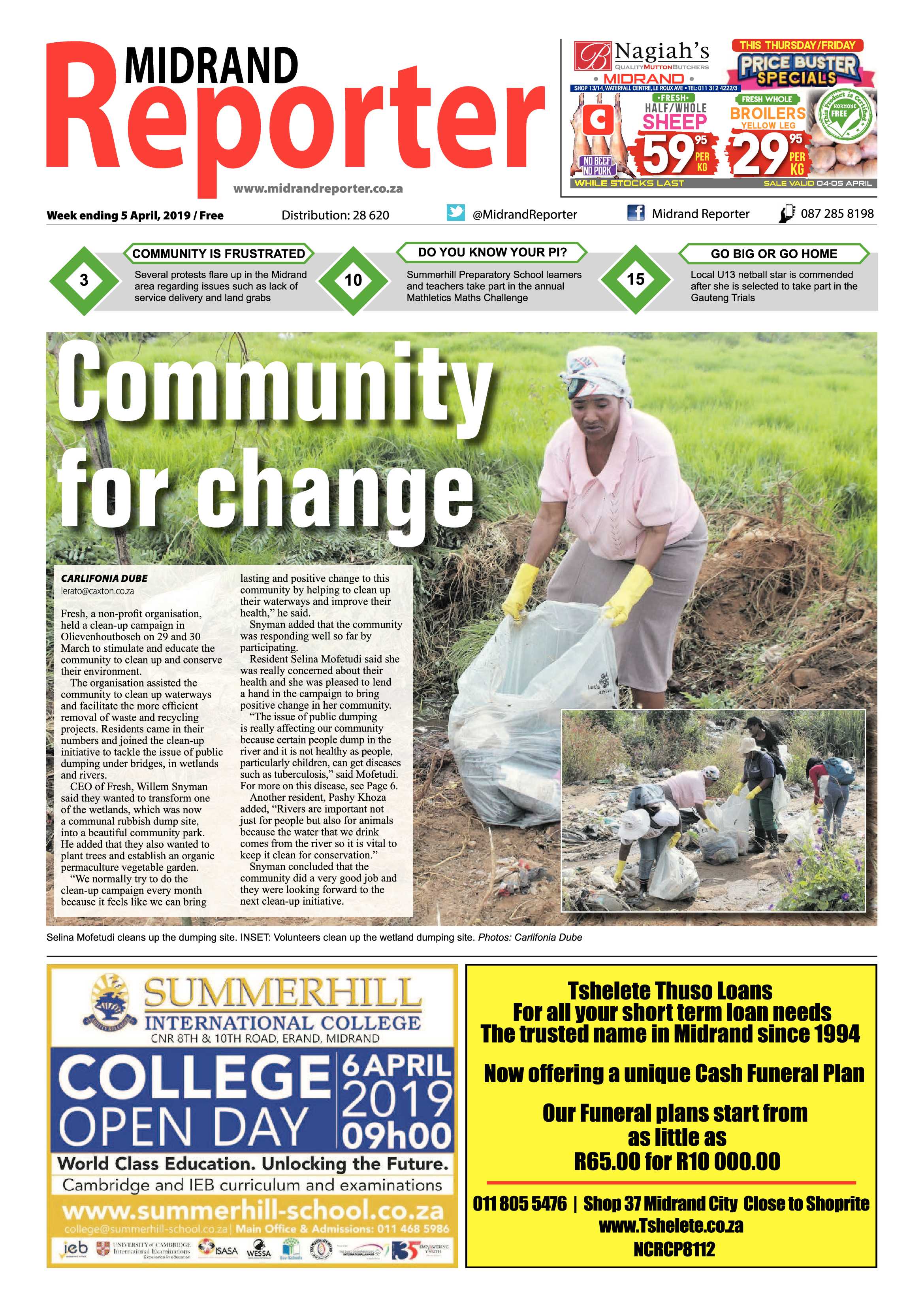 Midrand Reporter 5 April, 2019 page 1