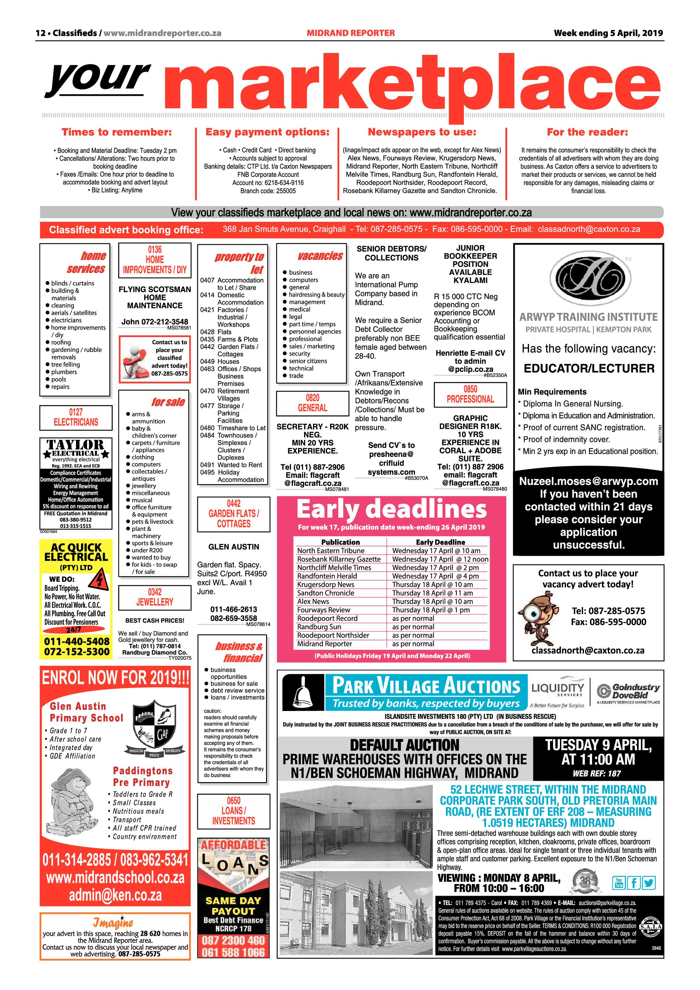 Midrand Reporter 5 April, 2019 page 12