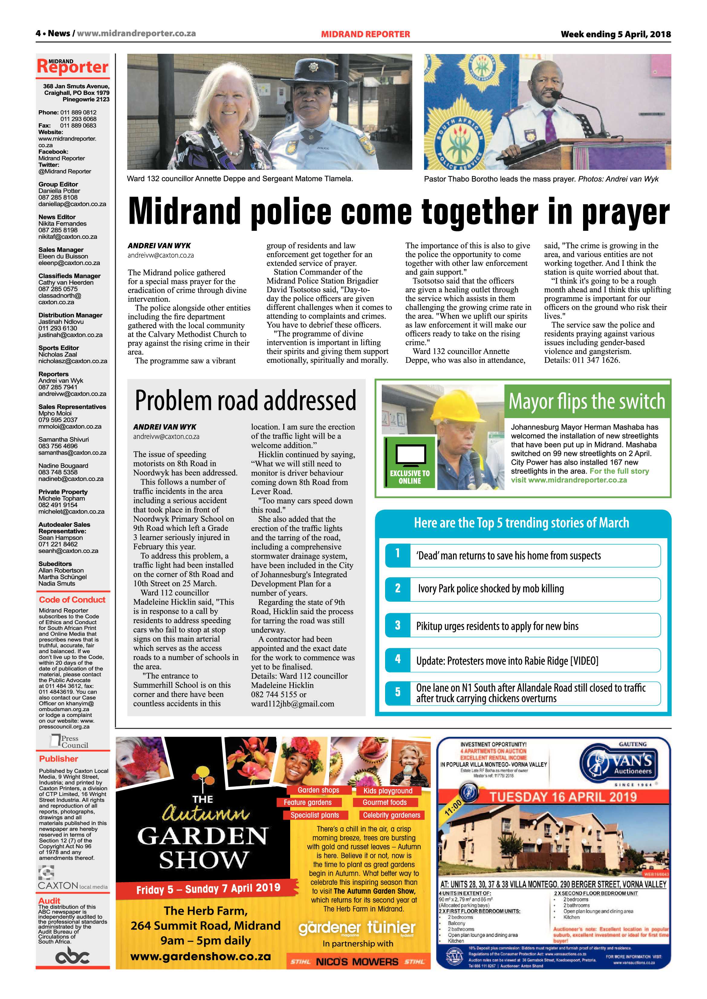 Midrand Reporter 5 April, 2019 page 4